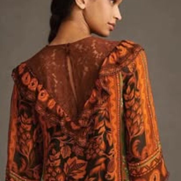 XXS Mixed Lace Farm Rio Top - Picture 2 of 5